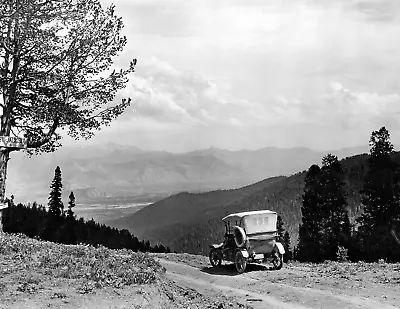 1920 Car Driving Through Teton Pass WY Old Photo 8.5  X 11  Reprint • $14.84