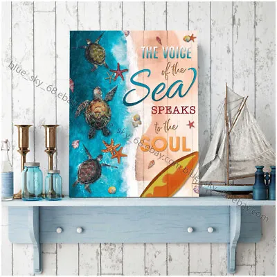 $14.32 • Buy Turtles The Voice Of The Sea Speaks To The Soul Wall Art Decor