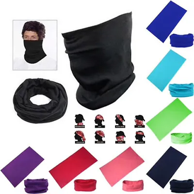 Plain Colours Hair Band Snood Neck Warmer Face Shield Covering Silky  UK  • £2.99