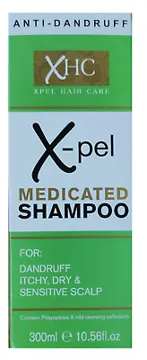 Medicated Shampoo X-pel XHC Treats Dandruff Psoriasis Dry Itchy Scalp - 300ml • £6.66