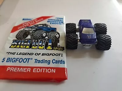 Vintage Bigfoot Monster Truck Toy Truck Micro Machine Like And Trading Card Seal • $50