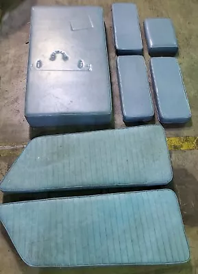 *Lot Of 7 Pcs* Vintage Travel Trailer Camper Boat Padded Seats & Backs Baby Blue • $194.99