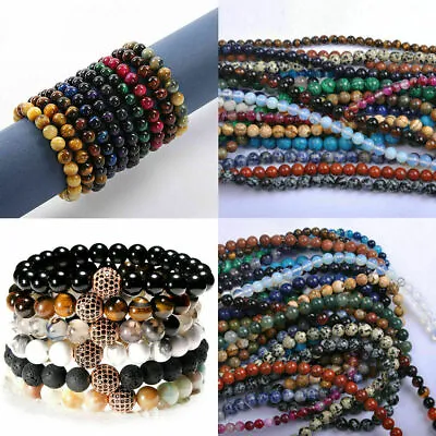 $1.47 • Buy Wholesale Natural Gemstone Round Spacer Loose Beads 4MM 6MM 8MM 10MM 12MM