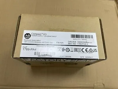 New Sealed AB 1769-PA4 Allen-Bradley SER A CompactLogix Power Supply Module US • $251.90