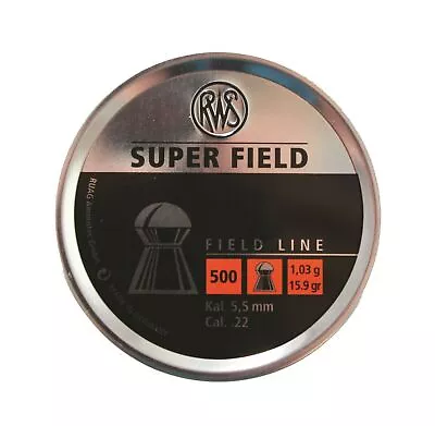 RWS Superfield .22 5.51mm Pellets Airgun Air Rifle Hunting Shooting Target • £17.99