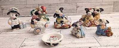 Vintage Mary's Moo Moos - Collectible Lot Of 8 Figurines - Mixed Lot 1994-1999 • $35