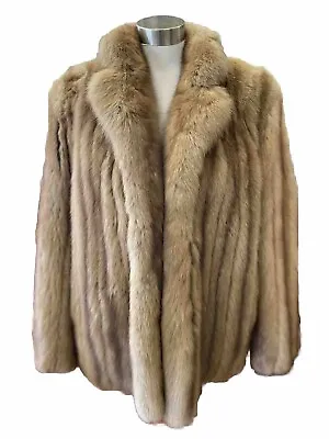 Vintage Revillon Saks Fifth Avenue Golden Sable Fur Coat Women’s Size 8-10 • $2100