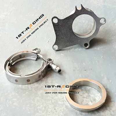 T3 T3/T4 5 Bolt Turbo Dump Pipe Flange To 3  Inch V-Band Conversion Adapter Kit • $61.10