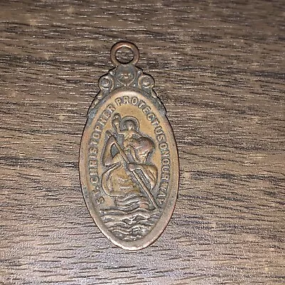 Notre Dame - Saint Christopher - Pendant - Vintage • $12