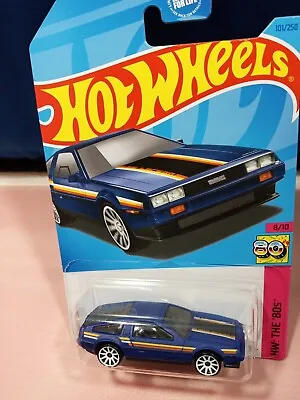 Hot Wheels DMC DeLorean HW: The 80's Series #8/10 Dark Blue Diecast 1:64 Scale • $6.99
