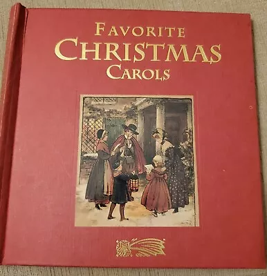 Vintage Favorite Christmas Carols Hardcover Book With Music & Lyrics • $5