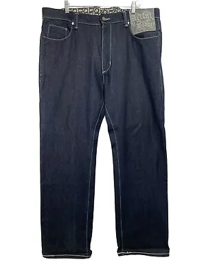 Artful Dodger Mens Sz 42x34 Blue W/Rhinestones Baggy Denim Jeans (HH6) NW/OTs • $99.97