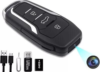 64GB Car Key Spy Camera Long Battery Life Mini Hidden Micro Security Camera1080 • $38.99