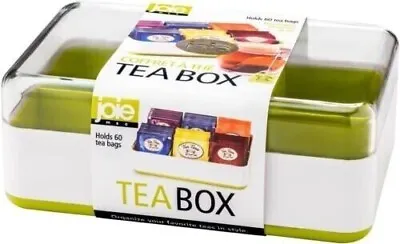 NEW! Joie MSC  Tea Storage Chest Box  6 Compartments- Holds 60 Tea Bags Green • $18.99