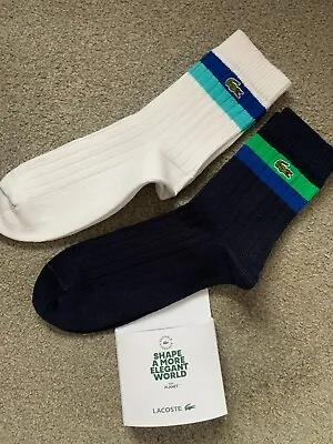 Lacoste 2 Pair Pack Of Sports Socks In Size M Or L • £21.99