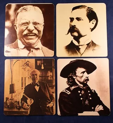 Roosevelt Edison Wyatt Earp George Custer 4.75x5 Photographic Images X4 • $35.97