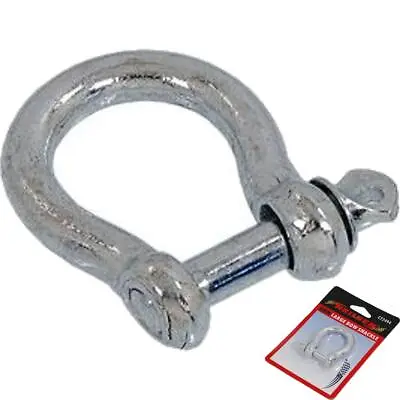 Neilsen Large Galvanised Steel Lifting Towing Bow Dee D Link Shackles 8mm • £3.69