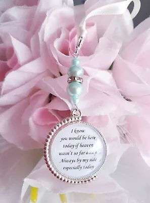 Double Sided Photo And Quote Bouquet Charm Wedding Memory Flower Charm • £10.30