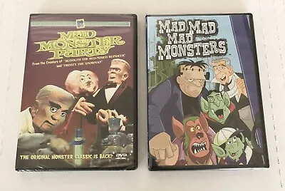 Mad Mad Mad Monsters & Mad Monster Party DVDs New Sealed Rankin-Bass *Tear* • $124.99