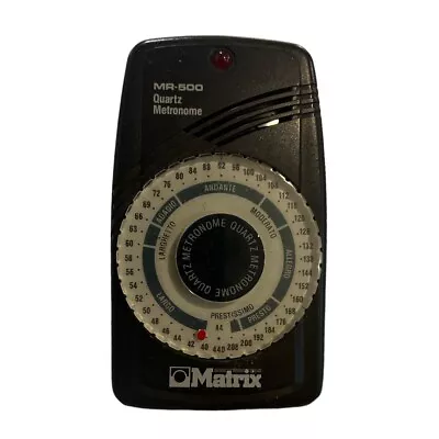 Matrix MR-500 Quartz Metronome W/ Light And Sound  Built In Back Stand  TESTED • $18