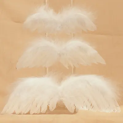 Doll Size FEATHER ANGEL WINGS No Straps Choose Size • $2.24