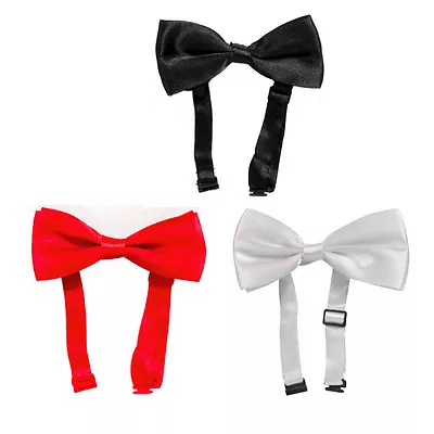 Clip On Bow Tie Dickie Bow Gangster Fancy Dress James Bond Saw Billy Adjustable • £3.49