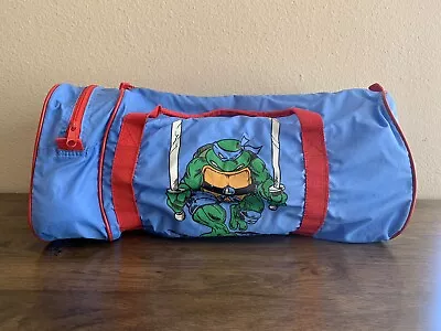 Vintage TMNT Duffel Gym Bag Mirage Studios Teenage Mutant Ninja Turtles Leonardo • $24.95