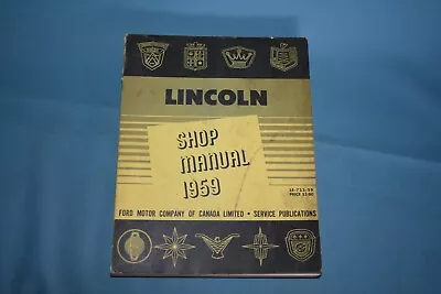 1959 Lincoln Service Shop Repair Maintenance Manual  • $44.15