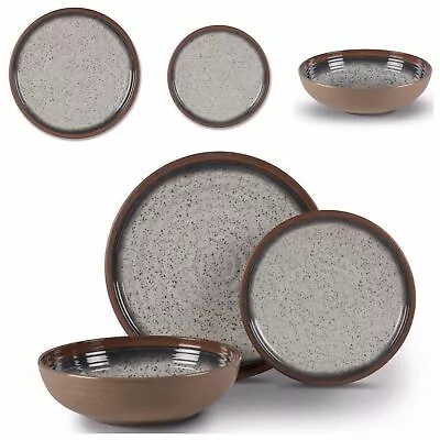 £49.99 • Buy Melamine Dinner Set Plates Bowls Mugs BBQ Camping Picnic Crockery Farmhouse Set