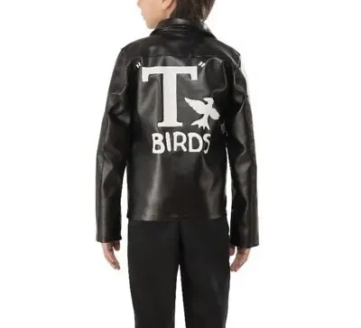 T-Birds Jacket Grease Movie Black 50's Fancy Dress Up Halloween Child Costume 2T • $40