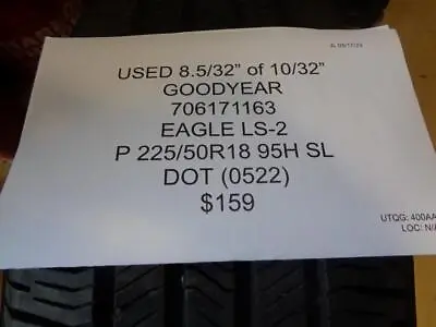 Goodyear Eagle Ls-2 P 255 50 18 95h Sl 706171163 All Season Tire Bq3 • $93.56