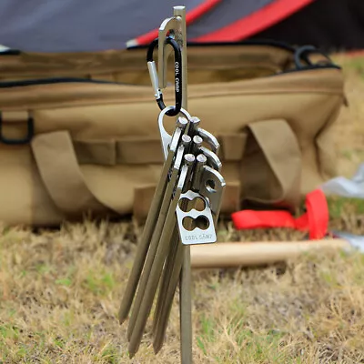 Tent Hook Storage Bag Aluminum Alloy Tent Peg Nail Carry Holder Tent Accessories • $13.29