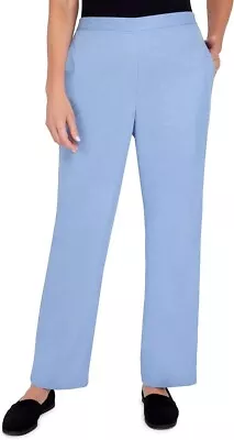 Alfred Dunner Victoria Falls Wedgewood Blue Pants 16W Short Corduroy Classic Fit • $18.49