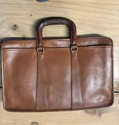 Vintage Coach Bristish Tan Leather Embassy Briefcase Messenger Bag 5282 • $105