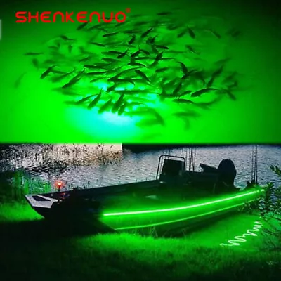 12V 5M LED GREEN UNDERWATER SUBMERSIBLE NIGHT FISHING LIGHT Crappie Ice Squid US • $28.79