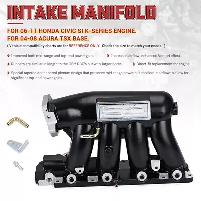 Black Intake Manifold For 06-11 Honda Civic Si K20Z3 / 04-08 Acura TSX • $114.90