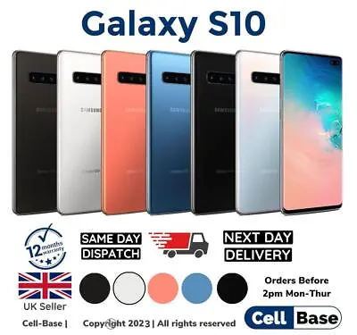 NEW Samsung Galaxy S10 128GB 512GB Unlocked Smartphone WITH BOX Re- SEALED • £189.99