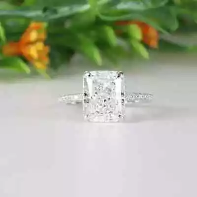 1.50ct Emerald Lab Created Diamond Women's Wedding Ring 14k White Gold Plated • $84.99