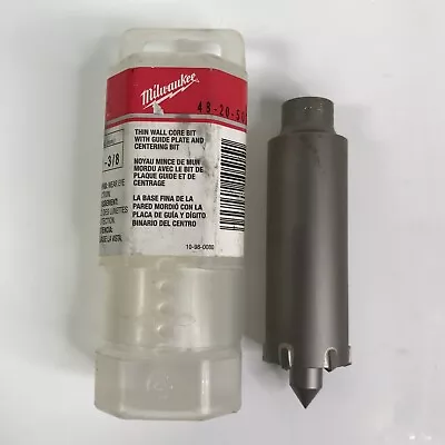 Milwaukee 48-20-5020 Thin Wall Core Bit & Guide Plate Centering Bit 1 3/8  #2 • $49.99