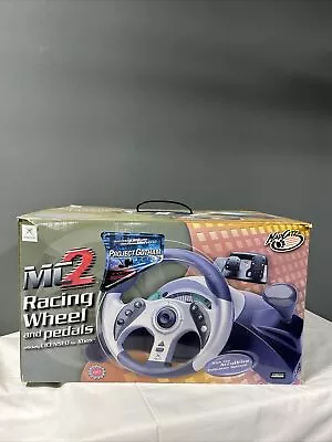 Xbox Original Mad Catz MC2 ACCUDRIVE Racing Steering Wheel And Pedals 8 • $30
