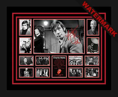 Charlie Watts The Rolling Stones Ltd Ed Of 250 Signed & Framed Memorabilia • $118.99