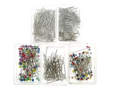 Sewing Pins - Various Types - Glass Head  Colour Head - Mild Steel - Craft Pins • £3.59