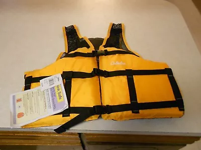 Cabela's Life Vest Jacket Adult L/XL Chest Size 44-50  Mango Yellow  New W/Tags • $22.99
