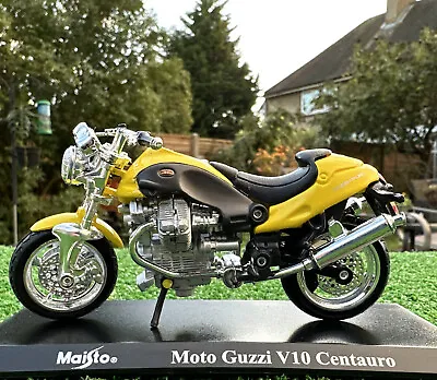 MAISTO Diecast Motorbike - Moto Guzzi V10 Centauro - Scale 1:18 With Plinth • £11.25