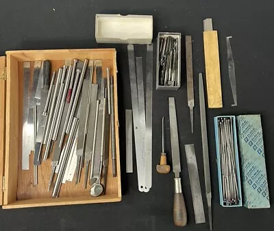 Machinist Tools Lot VINTAGE TOOLSSTARRETT Brown & Sharpe Files Rulers Bits • $85