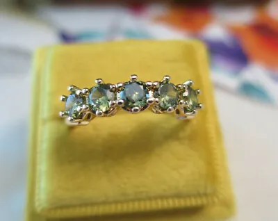 $44.95 • Buy Vintage Jewellery Gold Ring 5 X Peridot Sapphires Art Deco Design Size 8 (106)