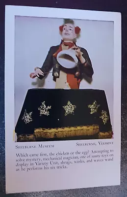 Vtg Postcard SHELBURNE MUSEUM Vermont Mechanical Magician Puppet C1950s Unposted • $7.95