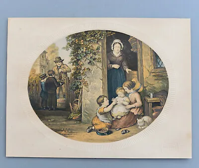 Vintage Original Engraving Old Oval Print Le Blond & Co Plate No 81 The Cherry S • £10