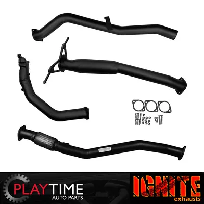 3 Inch Ignite Exhaust For Navara D22 2.5L 2007-2015 With Hotdog Black • $562.50