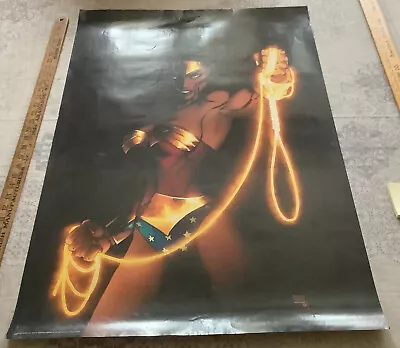 COMIC BOOK POSTER Wonder Woman Gold Rope  Identity Crisis  Michael Turner DC2005 • $115